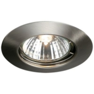 Wickes Halogen Fixed Downlight Brushed Chrome 4 Pack