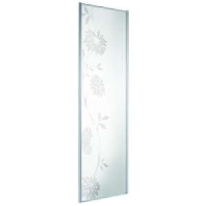 Wickes Sliding Wardrobe Door Floral Print Silver Framed Mirr £109.00