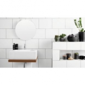 Wickes White Satin Ceramic Wall Tile 250 x 400mm