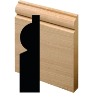 Wickes Real Oak Veneer Torus Skirting 15 x 120 x 2400mm
