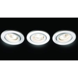 Wickes Fire Rated Tilt Downlight White 3 Pack £24.99