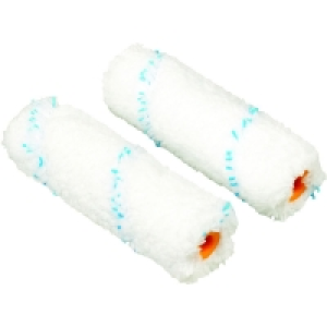 Wickes Mini Microfibre Roller Sleeve Medium Pile 100mm 2 Pac