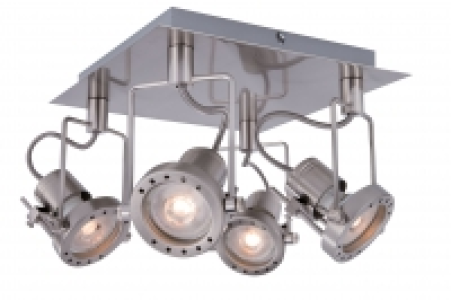 Wickes Studio LED 4 Plate Spotlight Brushed Chrome