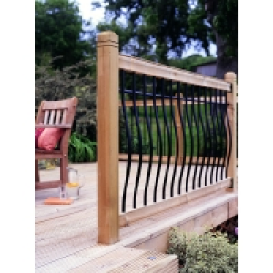 Wickes  Wickes Traditional Deck Railing Kit 952 x 1816mm Black