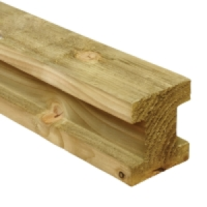 Wickes H Shaped Timber Slotted Wooden Fence Post 90x90mmx2.4