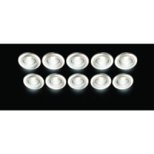 Wickes Fire Rated Fixed Downlight Brushed Chrome 10 Pack