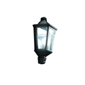 Wickes 60W Naples Half Lantern Black