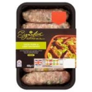 M Signature Thick Pork & Leek Sausages £3.00