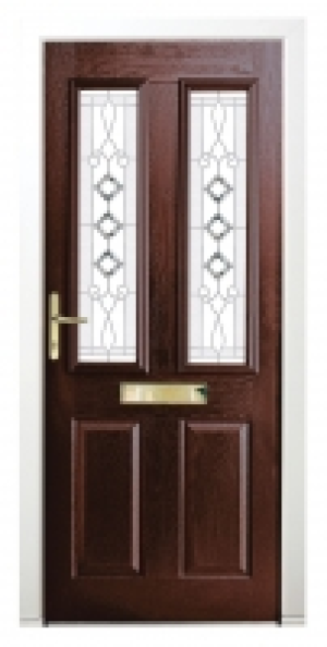 Wickes Malton Composite Door Rosewood 2 Panel 2100 x 840mm R £583.20