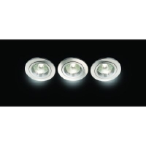 Wickes Fire Rated Fixed Downlight Brushed Chrome 3 pack £19.99