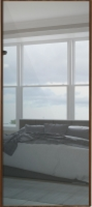 Wickes Sliding Wardrobe Door Walnut Frame Mirror 2220 x 762m