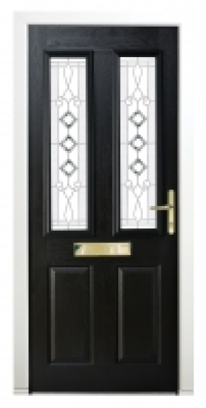 Wickes Malton Composite Door Black 2 Panel 2100 x 880mm Left £583.20