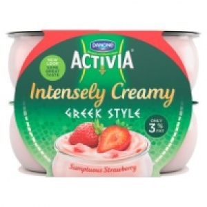 Intensely Creamy Greek Style Strawberry Yogurts £2.00