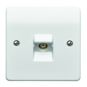 MK Single Coaxial TV/Fm Skt K3520RPWHI £4.26