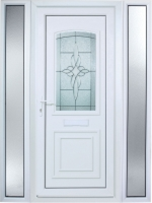 Wickes Medway 2 Sidelight Pre-hung Upvc Door 2085 x 1520mm R