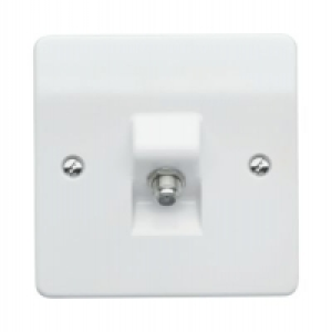 MK Single Coaxial/Sat Socket K3525RPWHI £2.49
