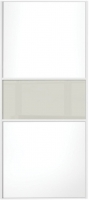Wickes  Wickes Sliding Wardrobe Door Fineline White Panel & Soft Whi