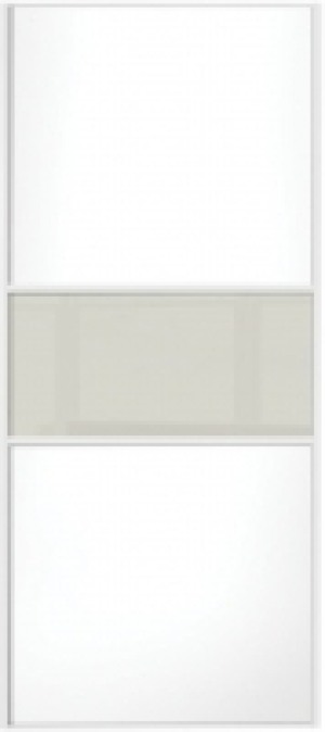 Wickes Sliding Wardrobe Door Fineline White Panel & Soft Whi