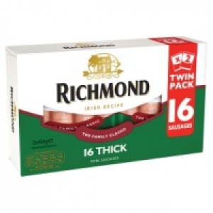 16 Thick Pork Sausages £2.50