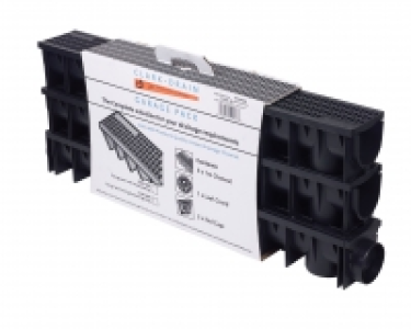 Clark-Drain Plastic Drive Channel Garage Pack