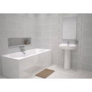 Wickes Richmond Grey Ceramic Wall Tile 360x275mm £11.49