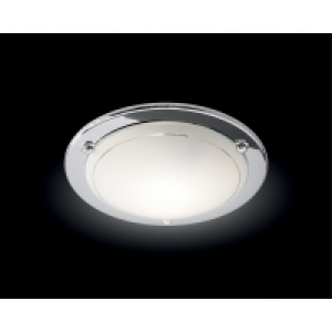 Wickes Geneva Flush Ceiling Light Chrome £9.99