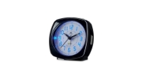 Black Alarm Clock with Blue LED