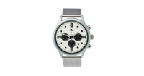 Mens Silver Watch with White Dial £14.99