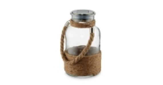 Solar Jar Lantern with Rope Rim