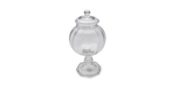 Glass Round-Footed Bon Bon Jar