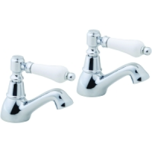 Wickes Cascada Basin Taps Chrome £55.99