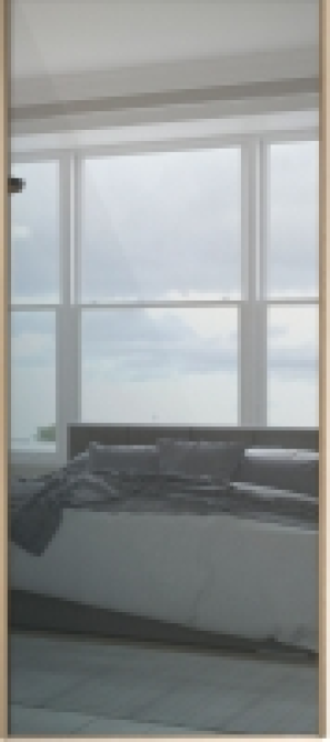 Wickes Sliding Wardrobe Door Maple Frame Mirror 2220 x 762mm