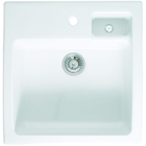 Wickes Butler 1 Bowl Kitchen Sink Ceramic White