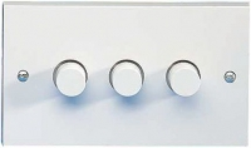 Push Dimmer 3 Gang 2 Way 250W