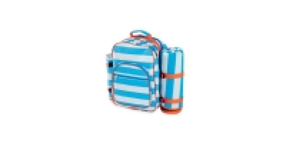 4-Person Stripe Picnic Backpack