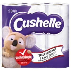 Cushelle 9 Toilet Rolls White £4.50