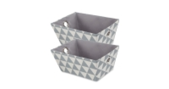 Storage Tote 2 Pack Grey & White