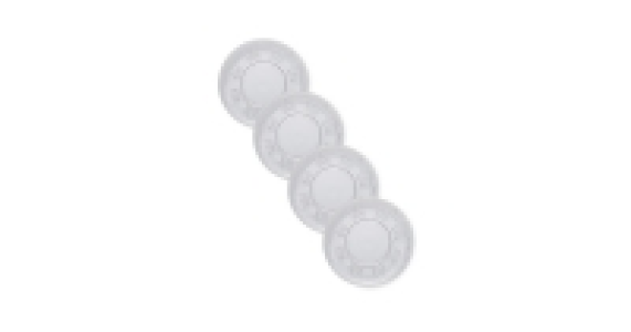 Embossed Clear Cake Plates - 4 Pack