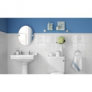 Wickes Bumpy White Gloss Ceramic Wall Tile 200 x 200mm £8.79