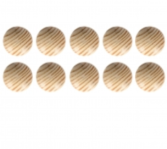 Wickes Unvarnished Beech Ring Knobs 35mm 10 Pack