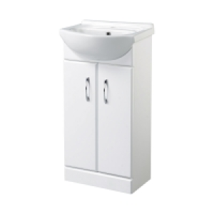 Wickes Cloakroom Vanity Unit Gloss White 425mm