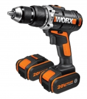 Worx W x 372.7 20V Lithium-ion Cordless Hammer Drill with 2