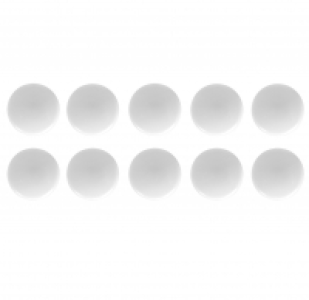 Wickes Plastic Knobs White 34mm 10 Pack
