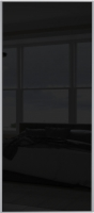 Wickes Sliding Wardrobe Door Silver Framed Single Panel Blac £79.99