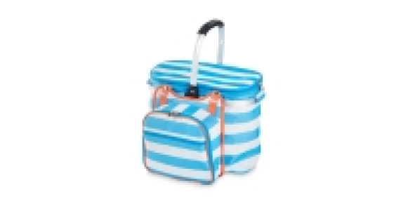 4-Person Stripe Picnic Hamper