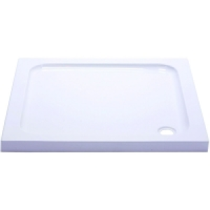 Wickes Slimline High Density Foam Shower Tray White 760x760m