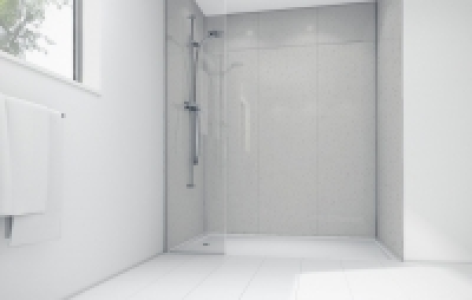 Wickes White Sparkle Laminate Panel 2400x900mm SQ £215.00