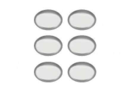 Wickes Oval Knobs Polished Chrome Finish 33mm 6 Pack