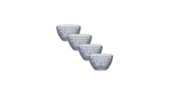 Embossed Clear Desert Bowls 4 Pack