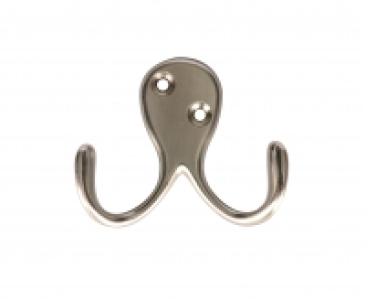 Wickes Two Prong Hook Satin Nickel £2.55